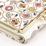Small Golden Flowers Small Gamaguchi Trifold Wallet - Big Bag NY