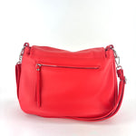 Ultrasmooth Calfskin Multi Compartment Shoulder Bag Red - Big Bag NY