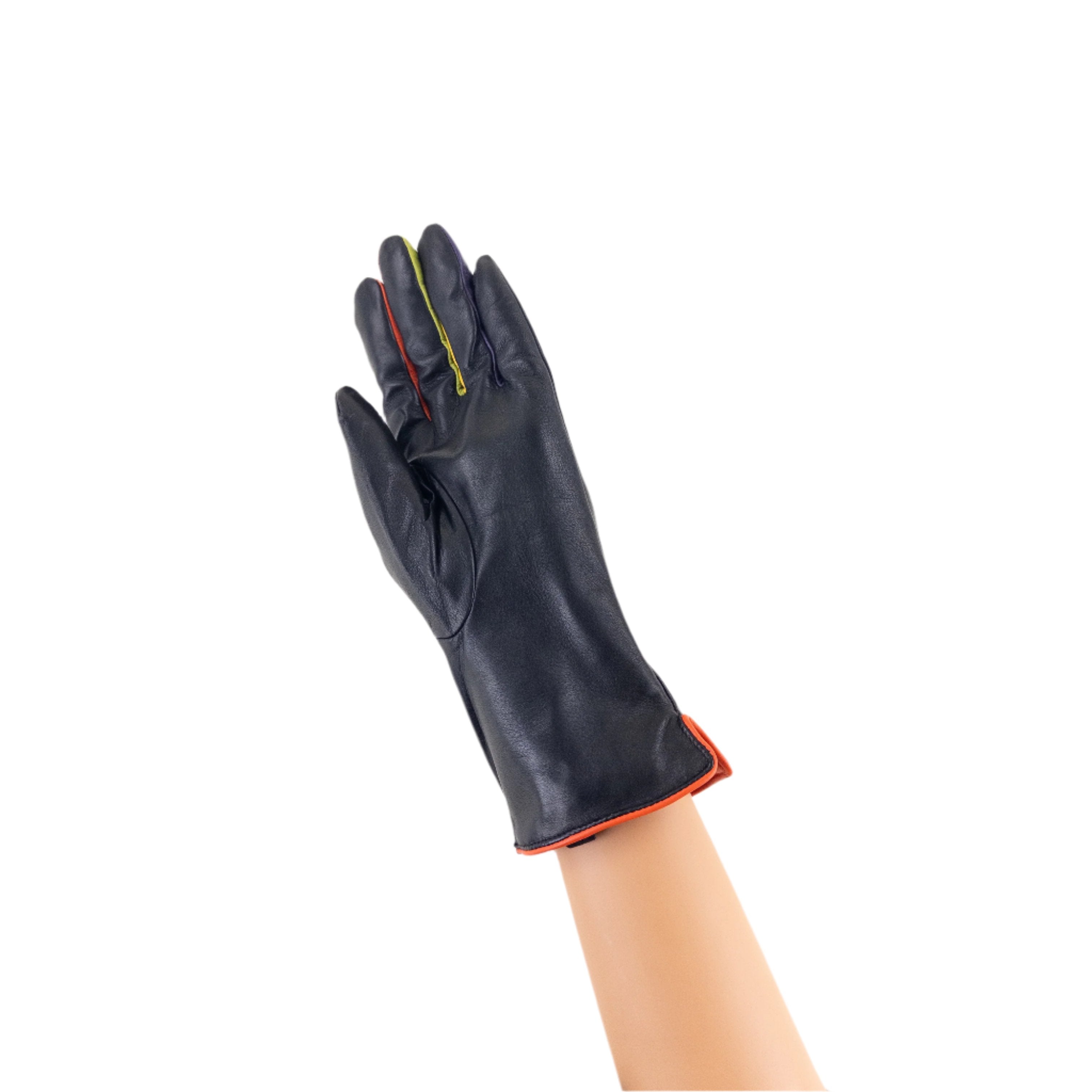 MYWALIT Leather Gloves with Multicolor Detail - Big Bag NY