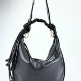 Plinio Visona Braided Strap Hobo Tassel Medium Round Bag - Big Bag NY