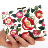 Camellia Gamasatsu Square Billfold with Clasp - Big Bag NY