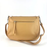 Ultrasmooth Calfskin Multi Compartment Shoulder Bag Camel - Big Bag NY