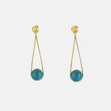 Ipanema Drop Earrings Teal Gemstone