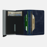 Secrid Slimwallet in Vintage Leather Blue - Big Bag NY