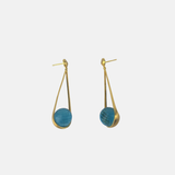Ipanema Drop Earrings Teal Gemstone