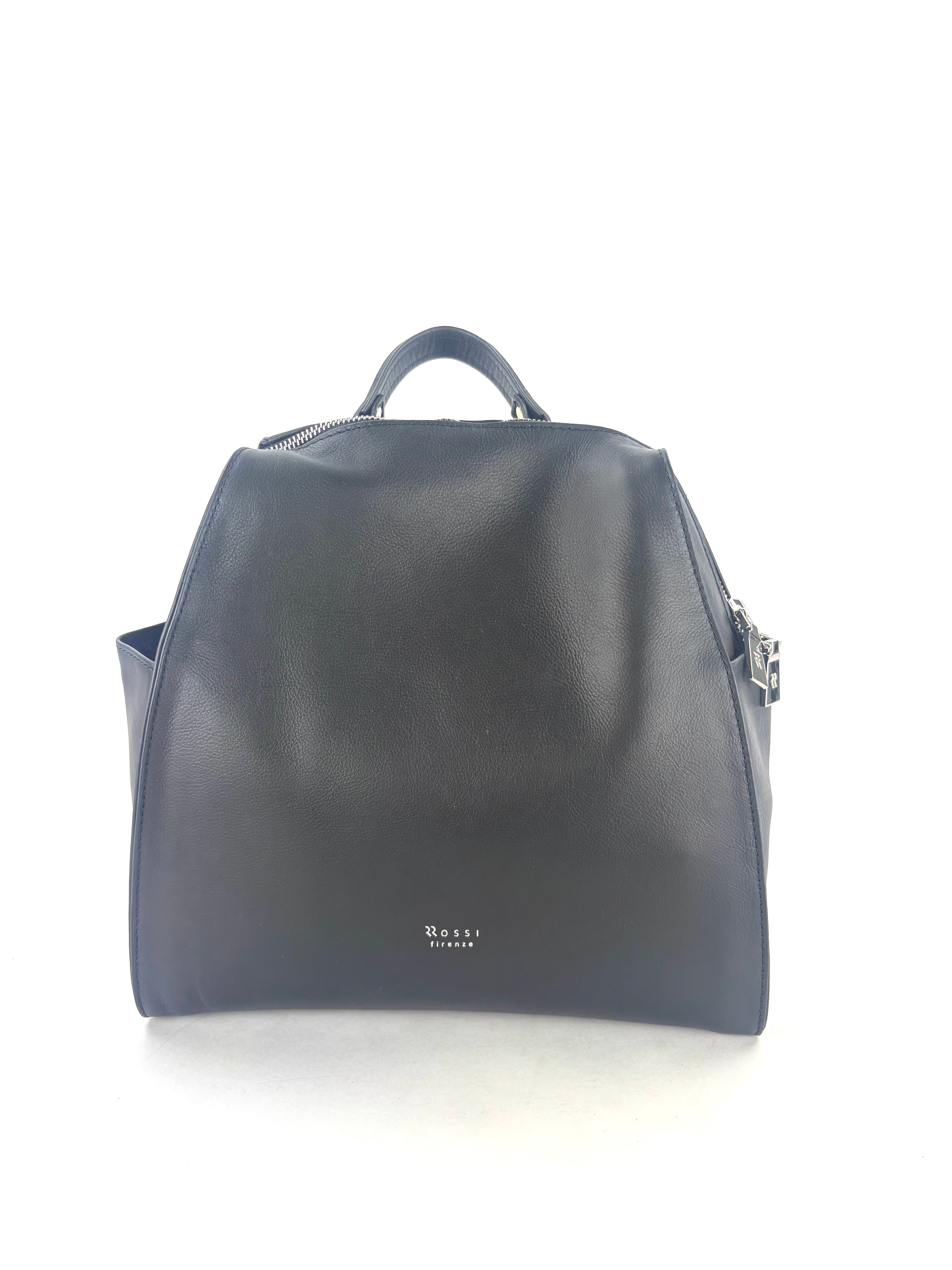 Ultrasmooth Calf Leather Box Backpack Black - Big Bag NY