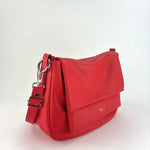 Ultrasmooth Calfskin Multi Compartment Shoulder Bag Red - Big Bag NY