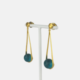 Ipanema Drop Earrings Teal Gemstone