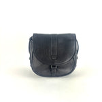 Medium Tuscan Leather Saddle Bag Black - Big Bag NY