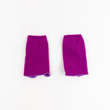 Merino and Cashmere Fingerless Glove with Leather Trim