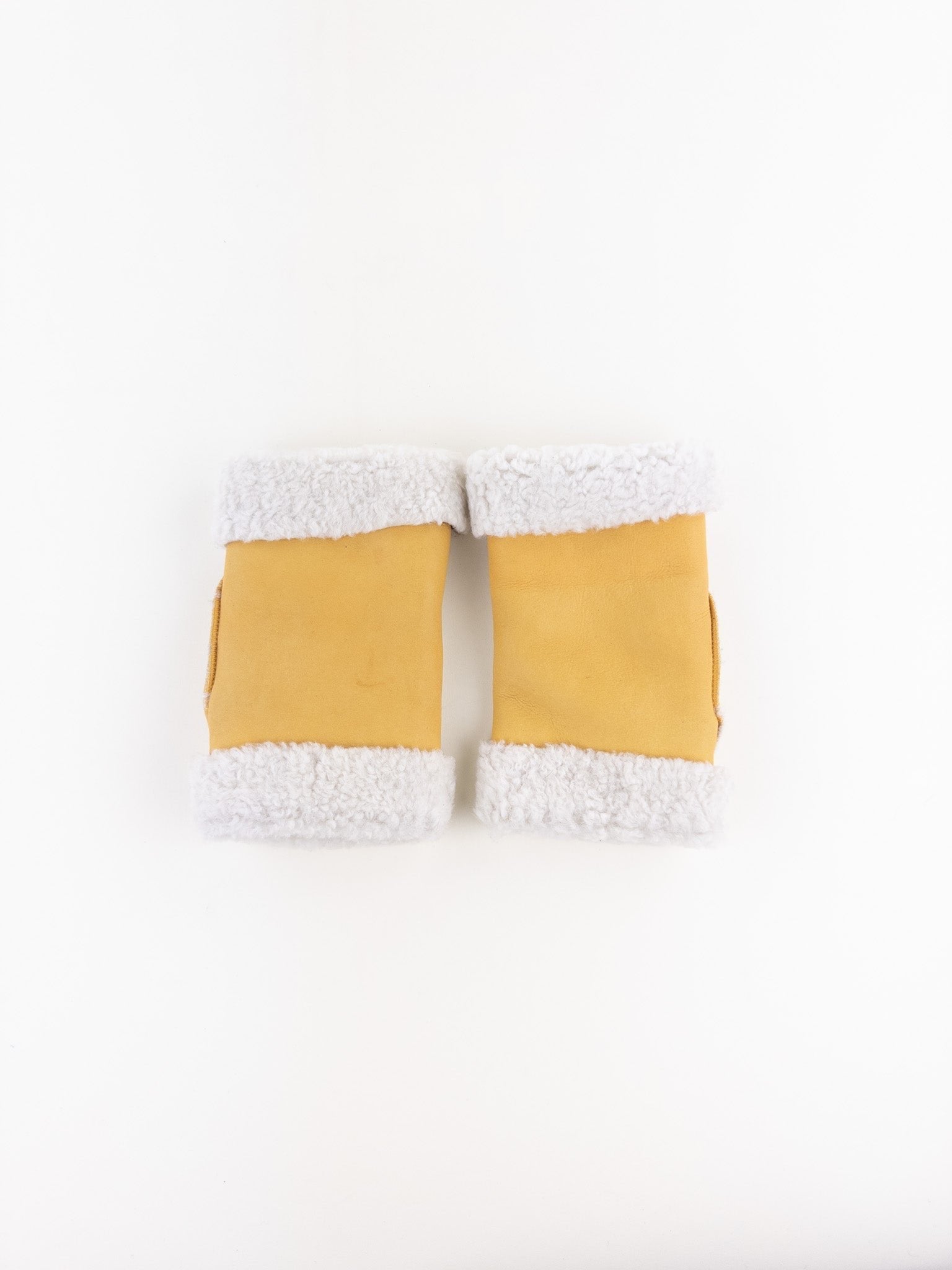Yellow Santacana Shearling Fingerless Gloves - Big Bag NY