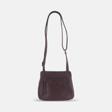 Rossi Triple Compartment Leather Satchel in Brown - Big Bag NY