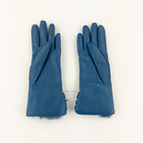 Gala 3 Button Leather Gloves with Cashmere Lining in Petrol - Big Bag NY