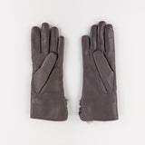 Gala 3 Button Leather Gloves with Cashmere Lining in Taupe - Big Bag NY