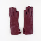 Gala 3 Button Leather Gloves with Cashmere Lining in Rhum - Big Bag NY