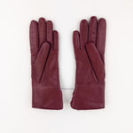 Gala 3 Button Leather Gloves with Cashmere Lining in Rhum - Big Bag NY