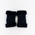 Gala Fingerless Shearling Glove in Black - Big Bag NY
