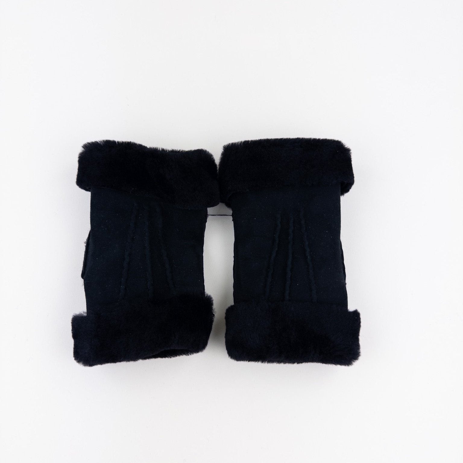 Gala Fingerless Shearling Glove in Black - Big Bag NY