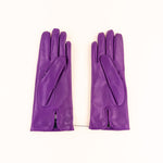 Gala Basic Soft Leather Gloves with Cashmere Lining in Crimson - Big Bag NY