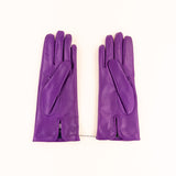 Gala Basic Soft Leather Gloves with Cashmere Lining in Crimson - Big Bag NY