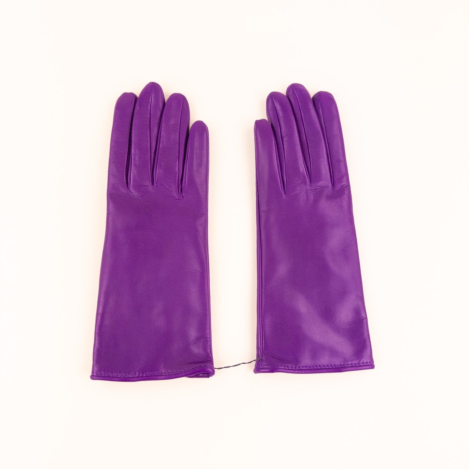 Gala Basic Soft Leather Gloves with Cashmere Lining in Crimson - Big Bag NY