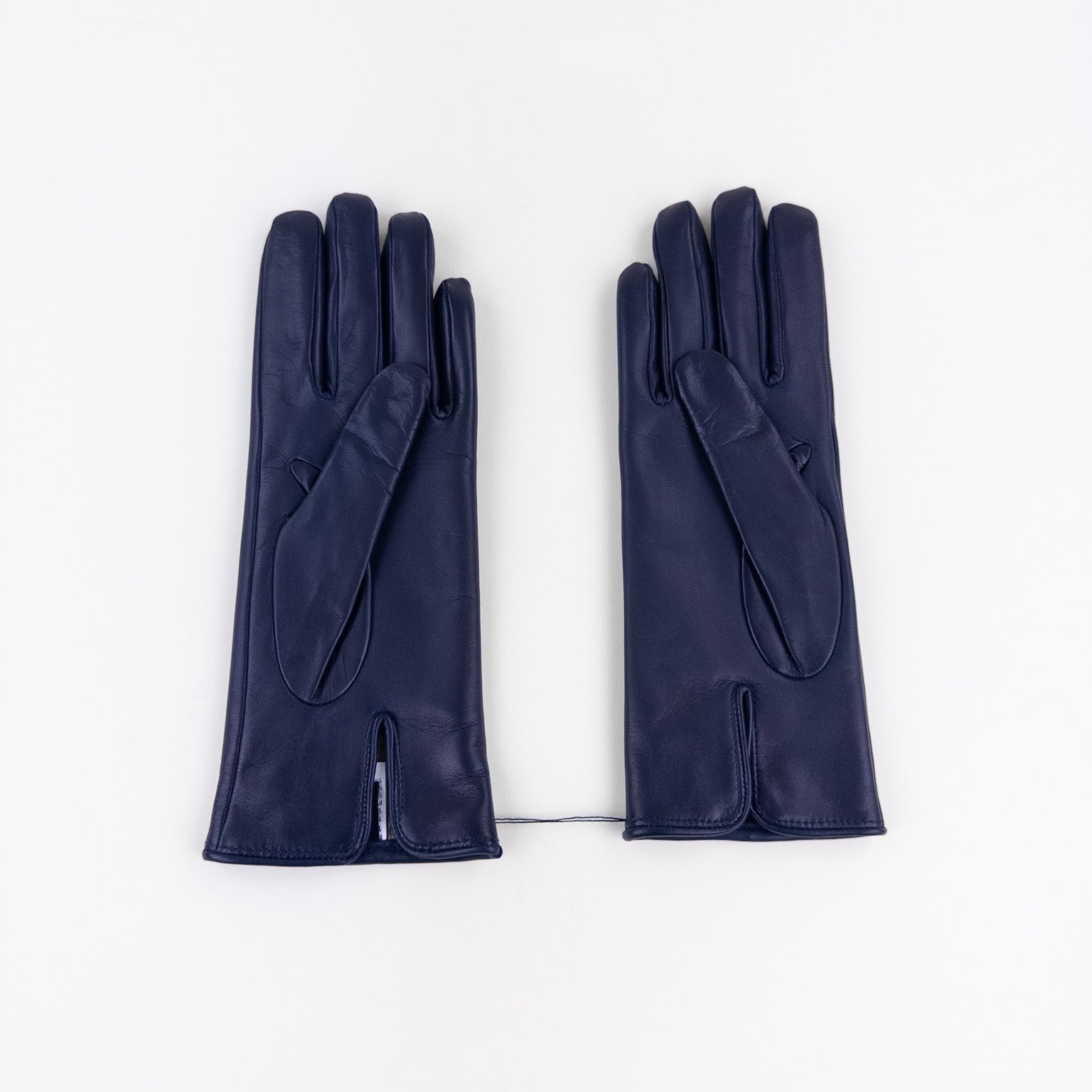 Gala Basic Soft Leather Gloves with Cashmere Lining in Navy - Big Bag NY