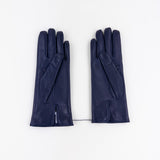 Gala Basic Soft Leather Gloves with Cashmere Lining in Navy - Big Bag NY