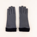 Artigiano Del Guanto Quilted Leather Glove in Grey - Big Bag NY