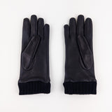 Artigiano Del Guanto Quilted Leather Glove in Black - Big Bag NY