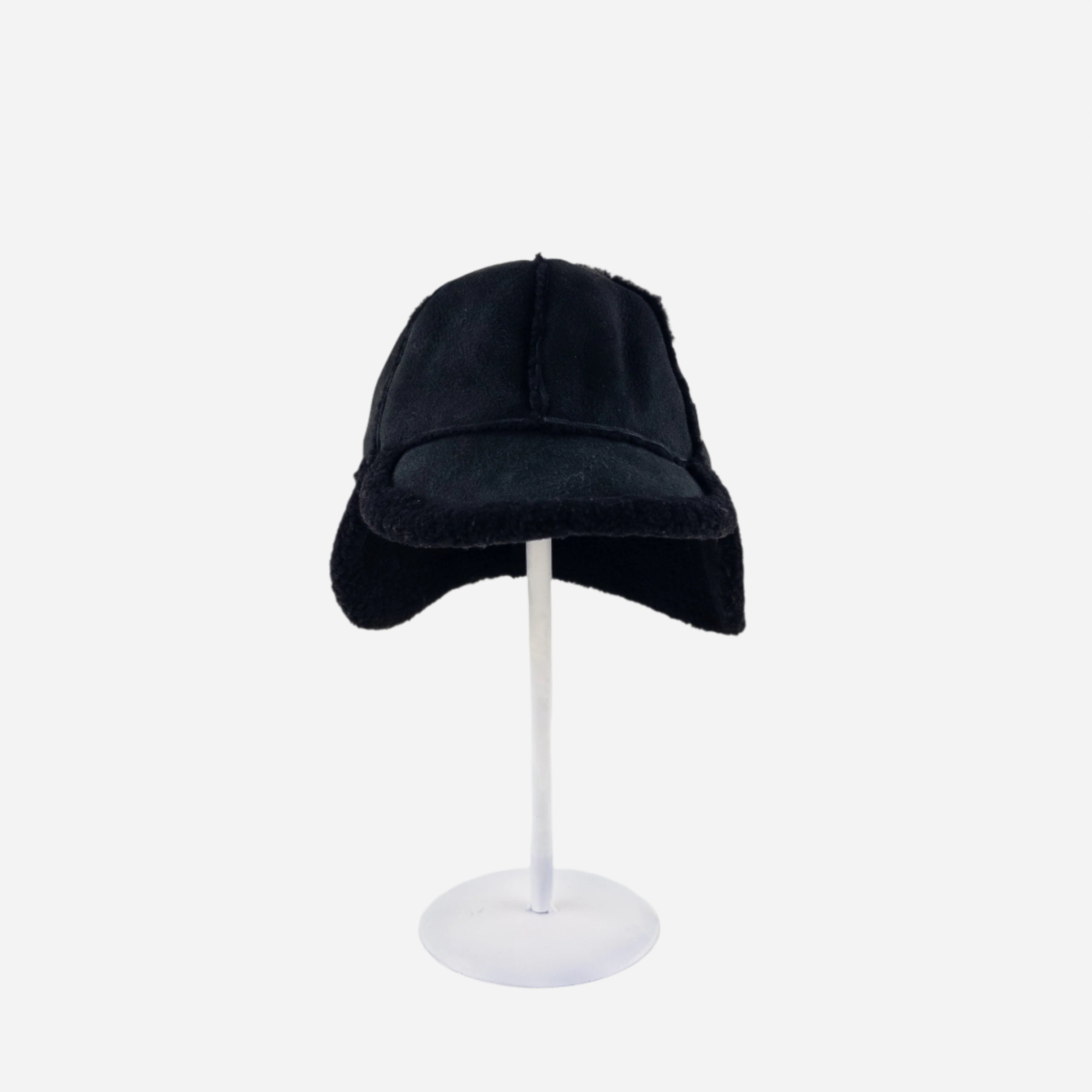 Black Mühlbauer Shearling Aviator Cap - Big Bag NY
