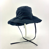 ARLO Cotton and Nylon Sun and Rain Floppy Hat with Tie Ribbons Black - Big Bag NY