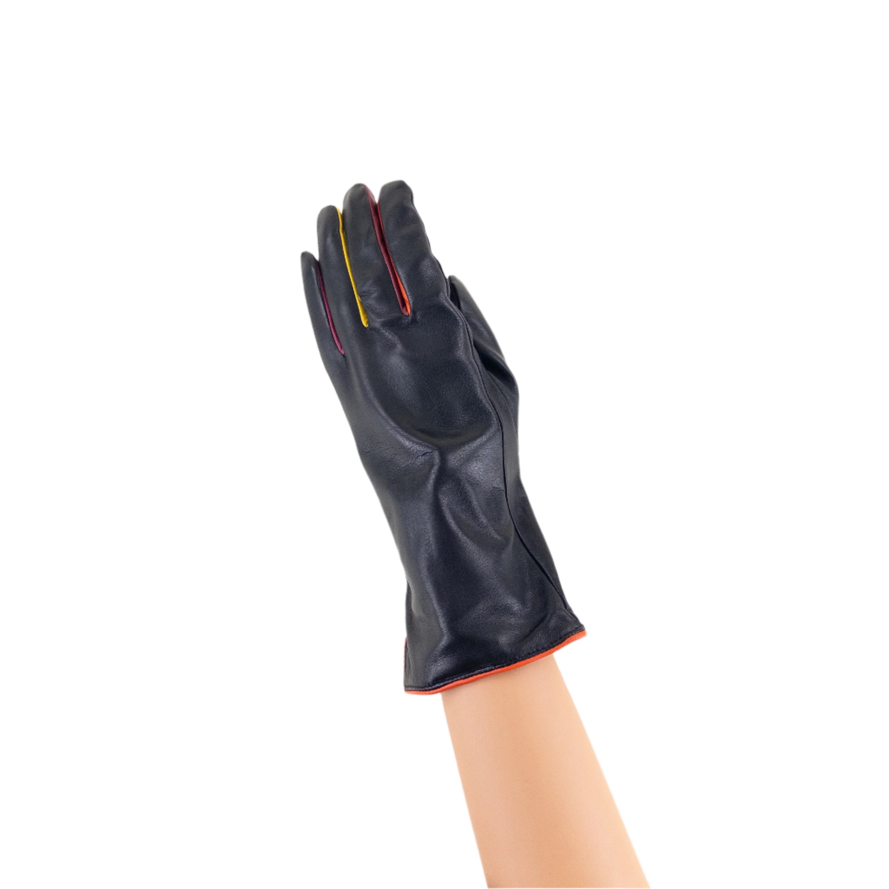 MYWALIT Leather Gloves with Multicolor Detail - Big Bag NY