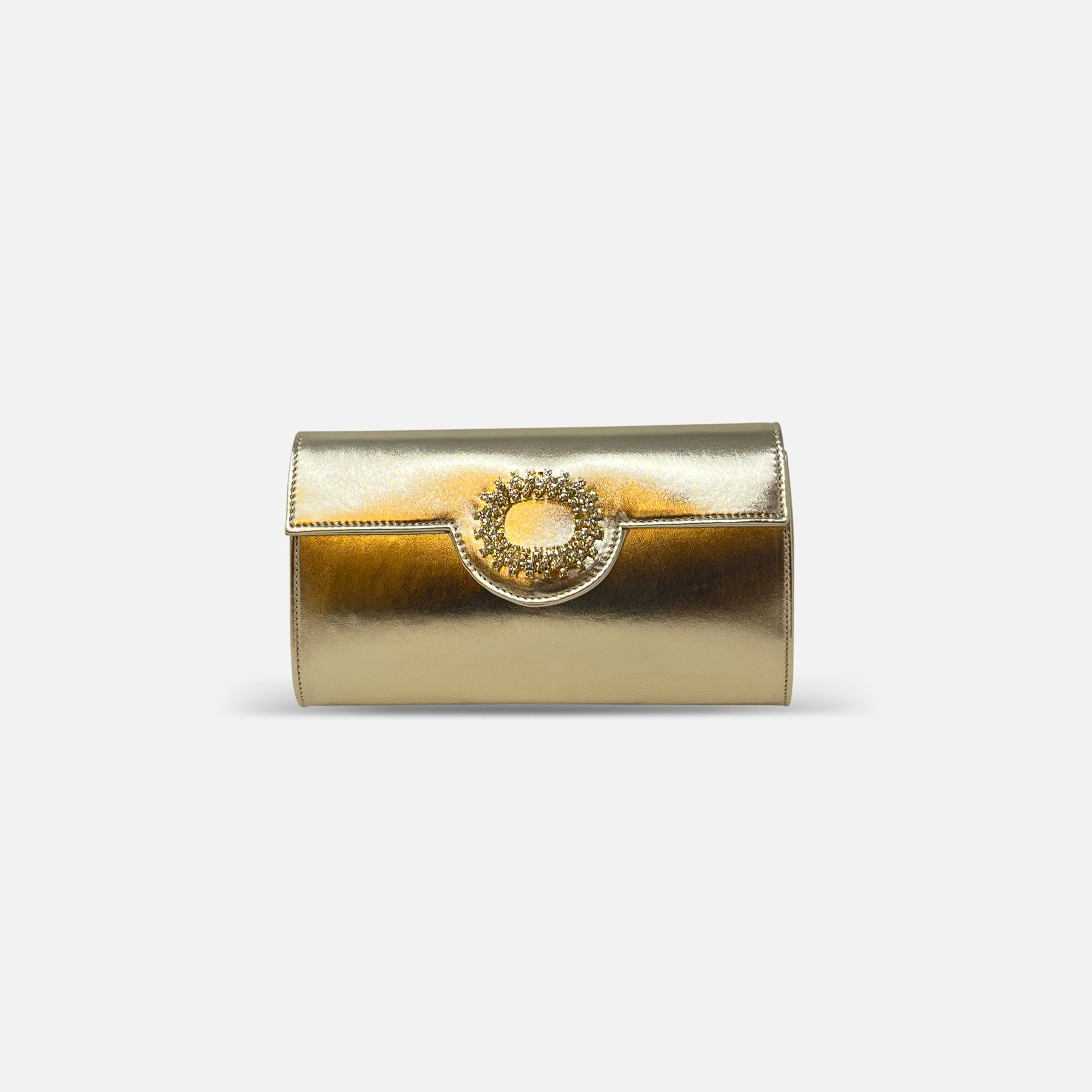 Crystal Clasp Clutch in Leather – Big Bag