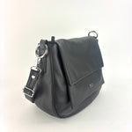 Ultrasmooth Calfskin Multi Compartment Shoulder Bag Black - Big Bag NY
