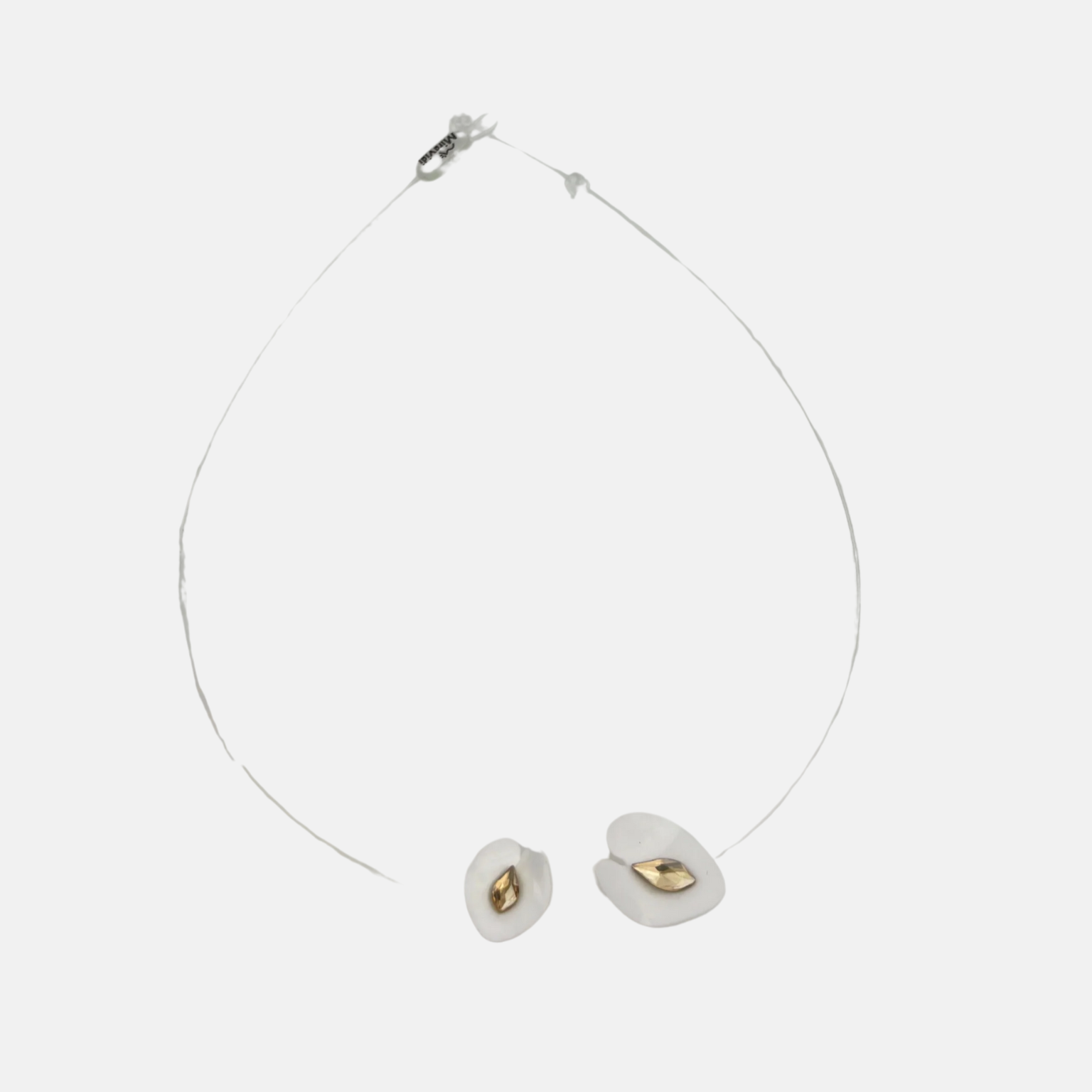 Cala Lillies Necklace Transparent Golden Shadow - Big Bag NY