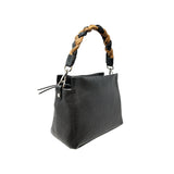 Mini Leather Handbag with Braided Handle