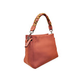 Mini Leather Handbag with Braided Handle