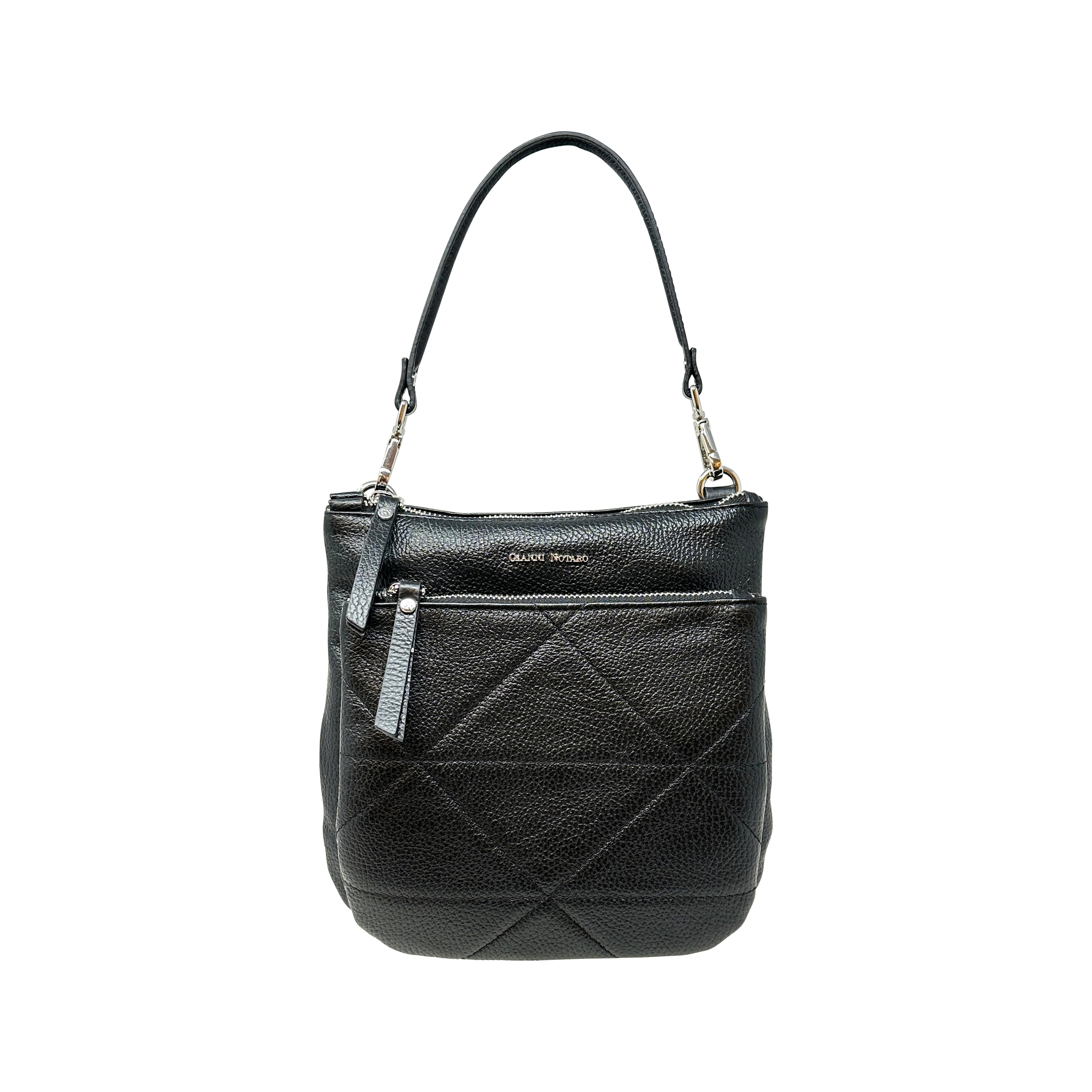 Carol J Front Pocket Crossbody and Shoulder Bag Black - Big Bag NY