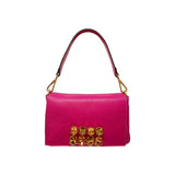 Small Crystal Leather Clutch