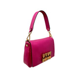 Small Crystal Leather Clutch