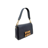 Small Crystal Leather Clutch