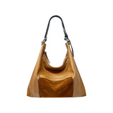 Large Suede Pocket Hobo Bag