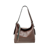 Carol J Medium Leather Shoulder Belt Strap Bag