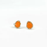 Carved Small Teardrop Prong Set Earrings - Big Bag NY