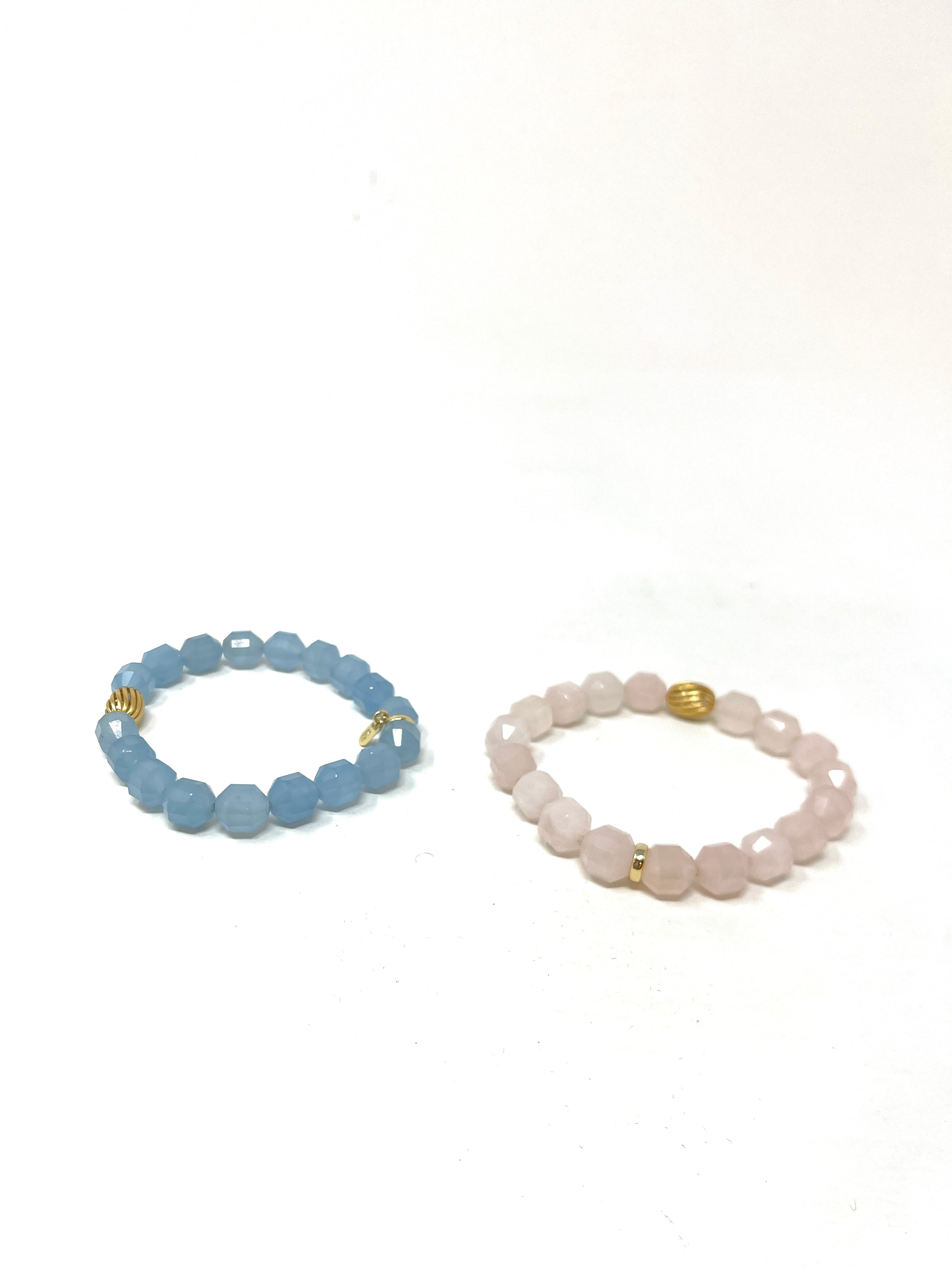 Dean Davidson Valenca Beaded Bracelet Rose Quartz Blue Quartz - NY