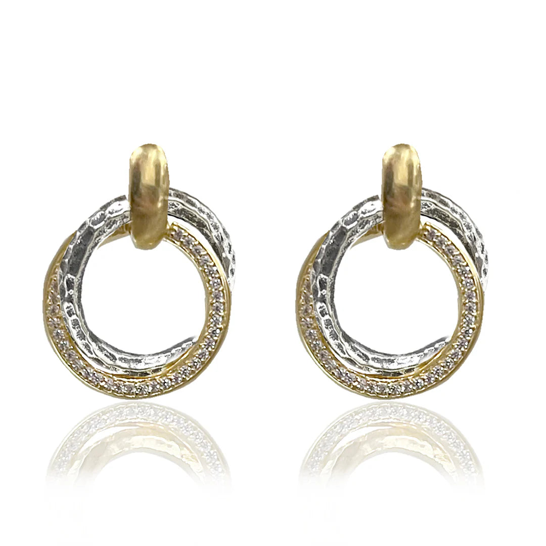 Tat2 Mixed Metal Trinity Earrings - Big Bag NY