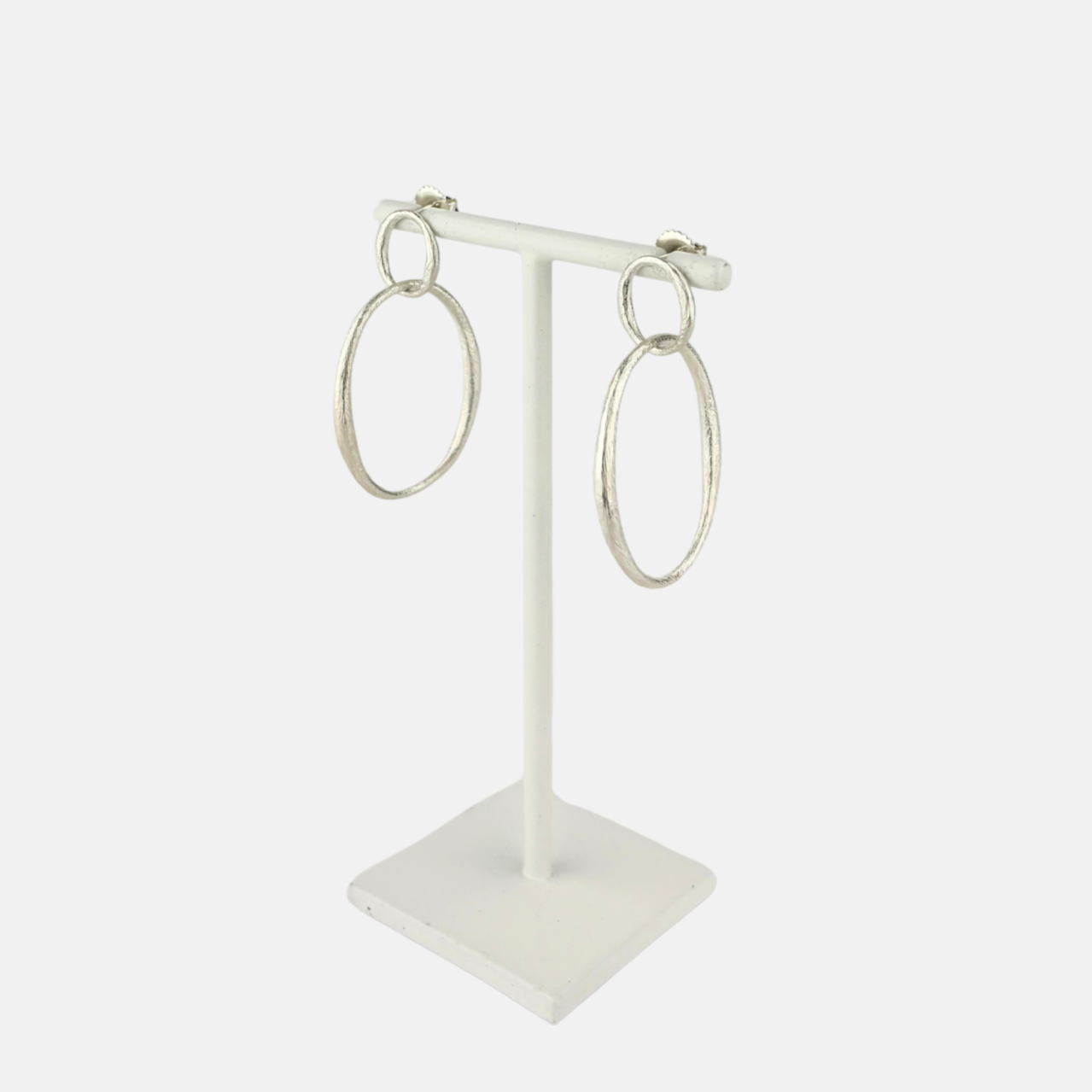 Heather Guidero Carved Double Tapered Oval Medium Post Earrings - Big Bag NY
