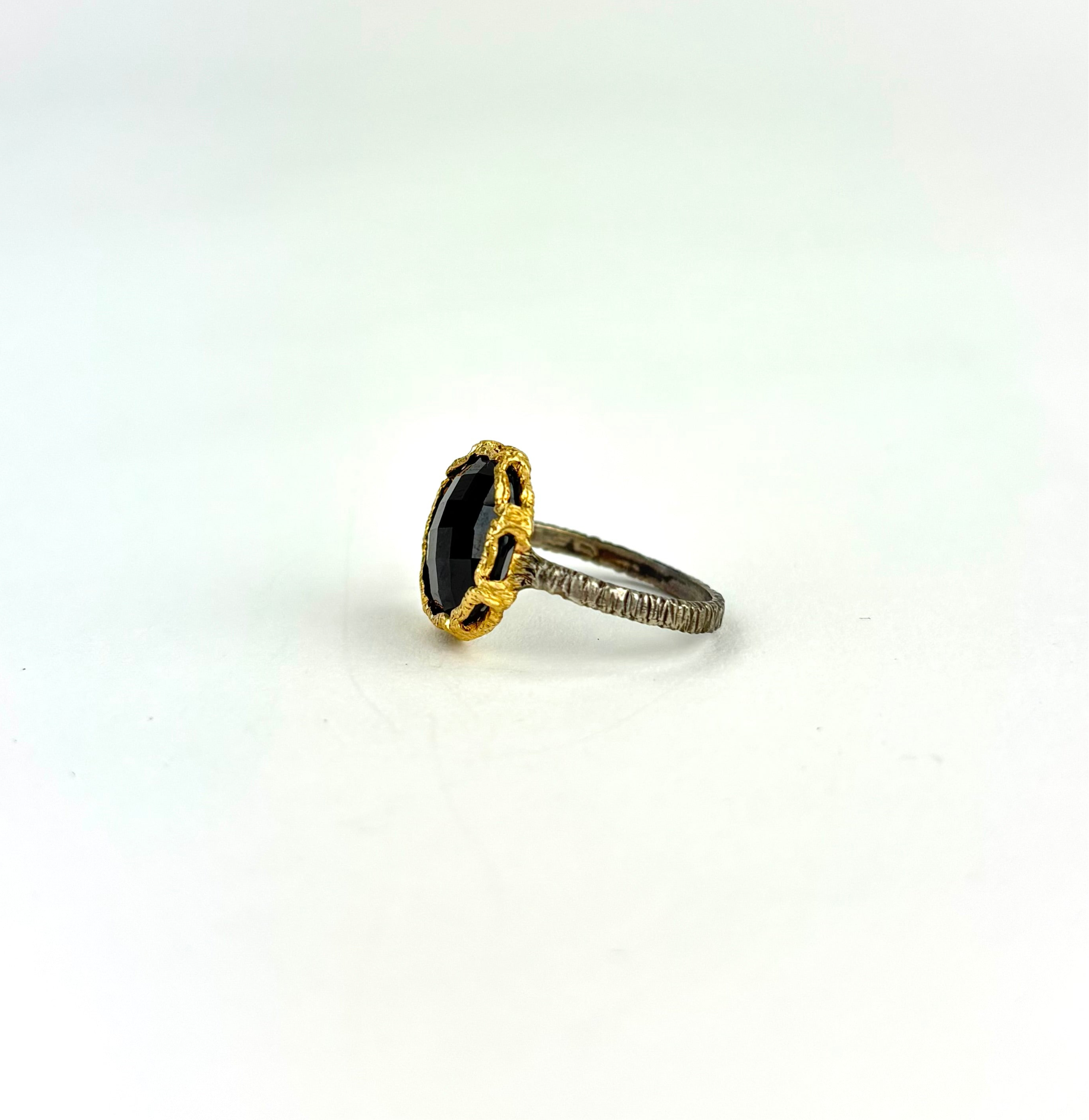 Black Spinel Ring - Big Bag NY