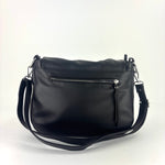 Ultrasmooth Calfskin Multi Compartment Shoulder Bag Black - Big Bag NY