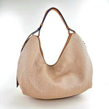 LORISTELLA Jane Large Raffia Hobo Cuoio - Big Bag NY